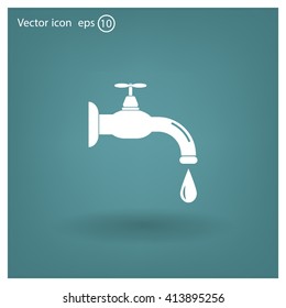 Water tap vector icon