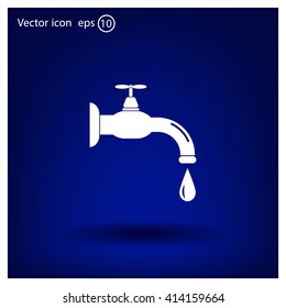 Water tap vector icon