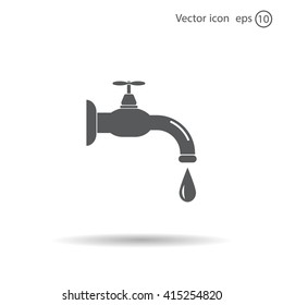 Water tap vector icon