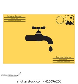 Water tap vector icon