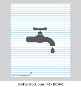 Water tap vector icon