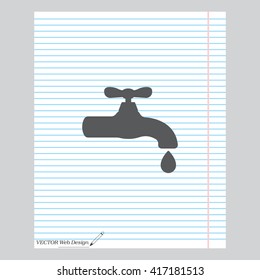 Water tap vector icon