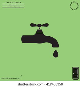 Water tap vector icon