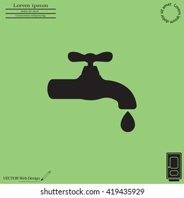 Water tap vector icon
