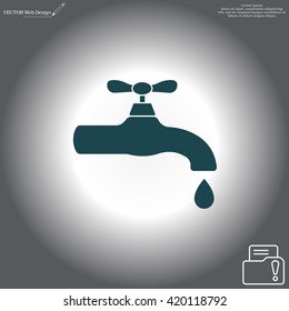 Water tap vector icon