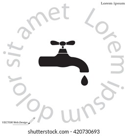 Water tap vector icon