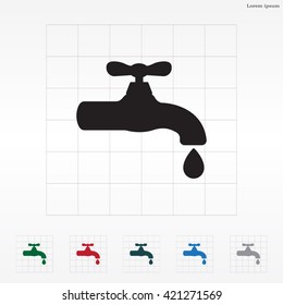 Water tap vector icon