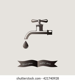 Water tap vector icon