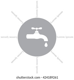 Water tap vector icon