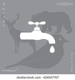 Water tap vector icon