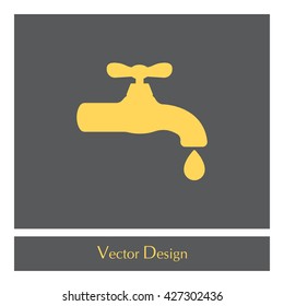 Water tap vector icon
