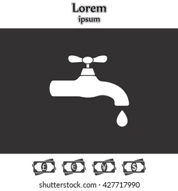 Water tap vector icon