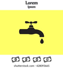 Water tap vector icon