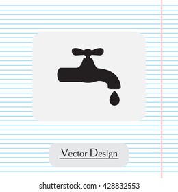 Water tap vector icon