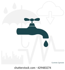Water tap vector icon