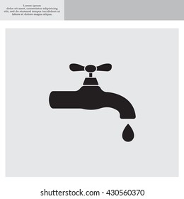 Water tap vector icon