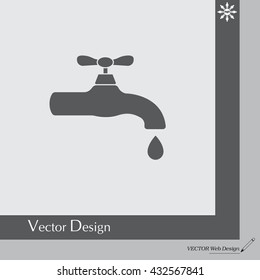 Water tap vector icon
