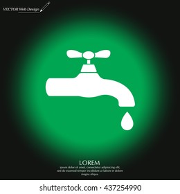 Water tap vector icon