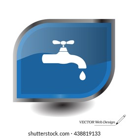 Water tap vector icon