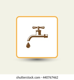 Water tap vector icon