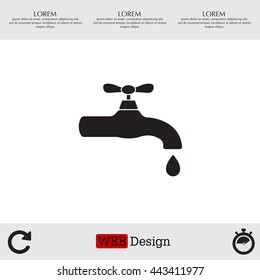 Water tap vector icon