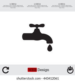 Water tap vector icon