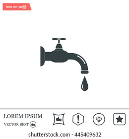 Water tap vector icon