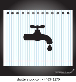 Water tap vector icon