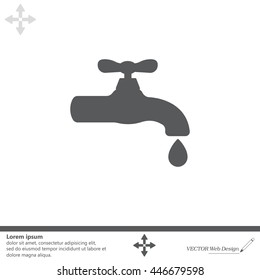 Water tap vector icon