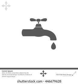 Water tap vector icon
