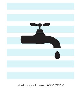 Water tap vector icon