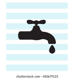 Water tap vector icon