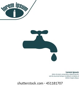 Water tap vector icon
