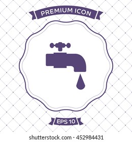 Water tap vector icon