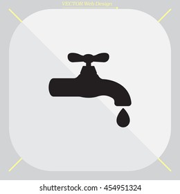 Water tap vector icon