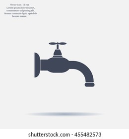 Water tap vector icon