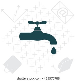 Water tap vector icon