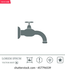 Water tap vector icon