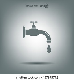 Water tap vector icon