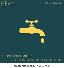 Water tap vector icon