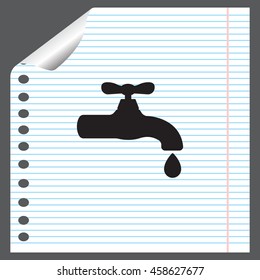 Water tap vector icon