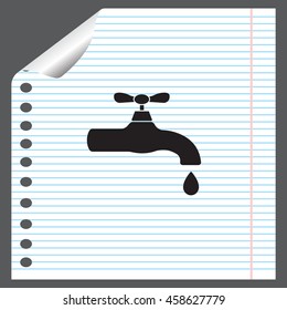 Water tap vector icon