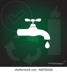 Water tap vector icon