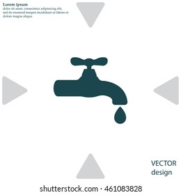 Water tap vector icon