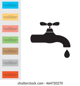 Water tap vector icon