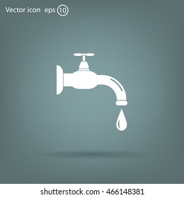 Water tap vector icon