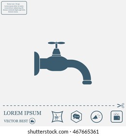 Water tap vector icon