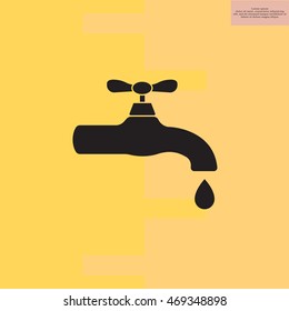 Water tap vector icon