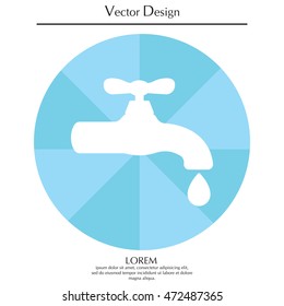 Water tap vector icon