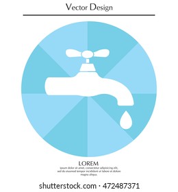 Water tap vector icon